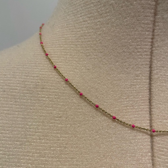 Gorjana Capri Necklace (Pink Enamel) - Picture 3 of 7